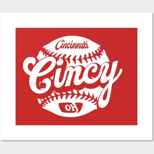 Cincy Baseball Wall Art by Throwzack